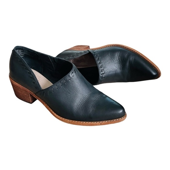 Caslon Julian Leather Bootie Shoe | Size 8 | Almond Toe Western Boho Cowgirl - Picture 6 of 14